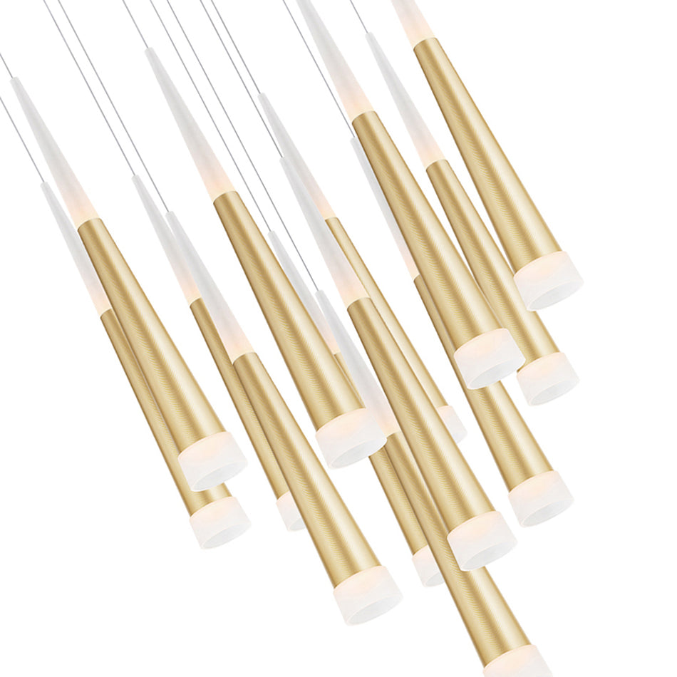 Andes LED Multi Light Pendant With Satin Gold Finish by CWI