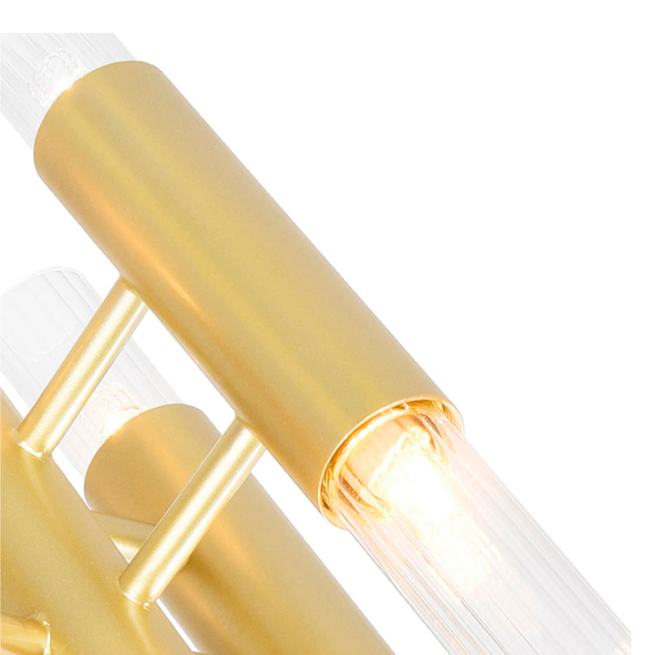 Orgue 6 Light 5in Satin Gold Sconce by CWI