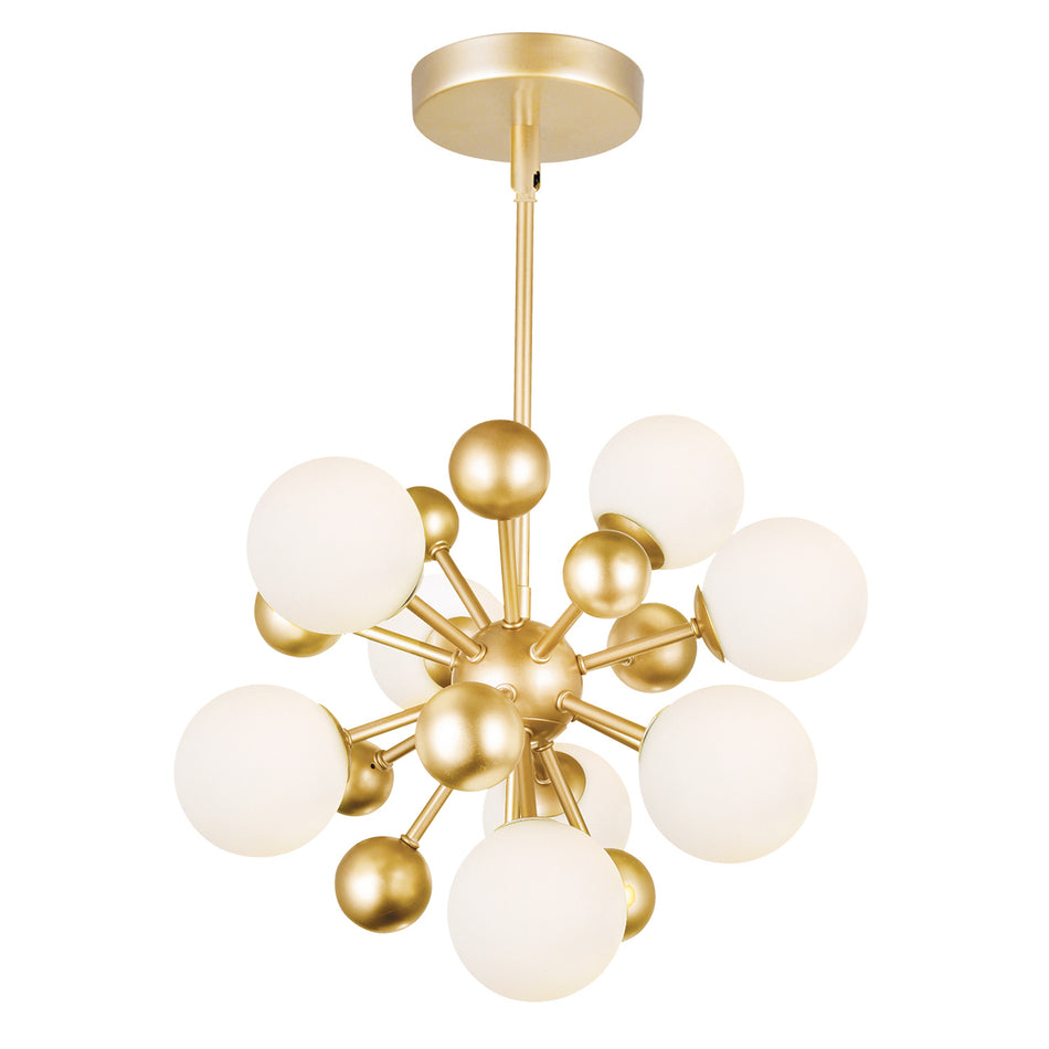 Element 8 Light 16in Sun Gold Chandelier
