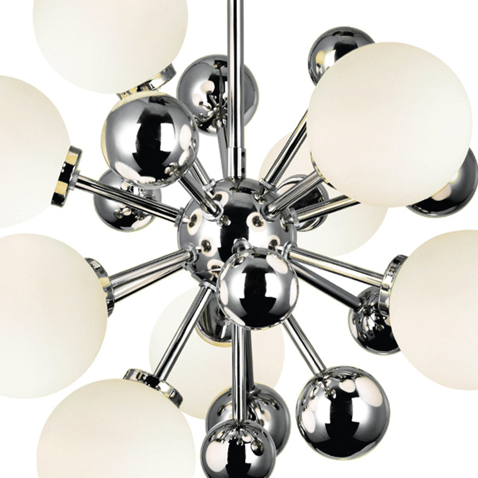 Element 8 Light Chandelier With Polished Nickel Finish by CWI