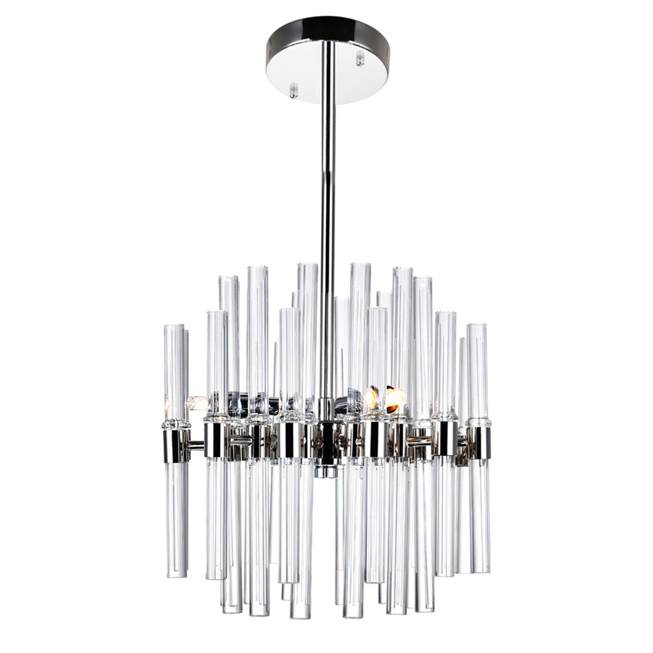 Miroir 6 Light 10in Polished Nickel Mini Chandelier by CWI