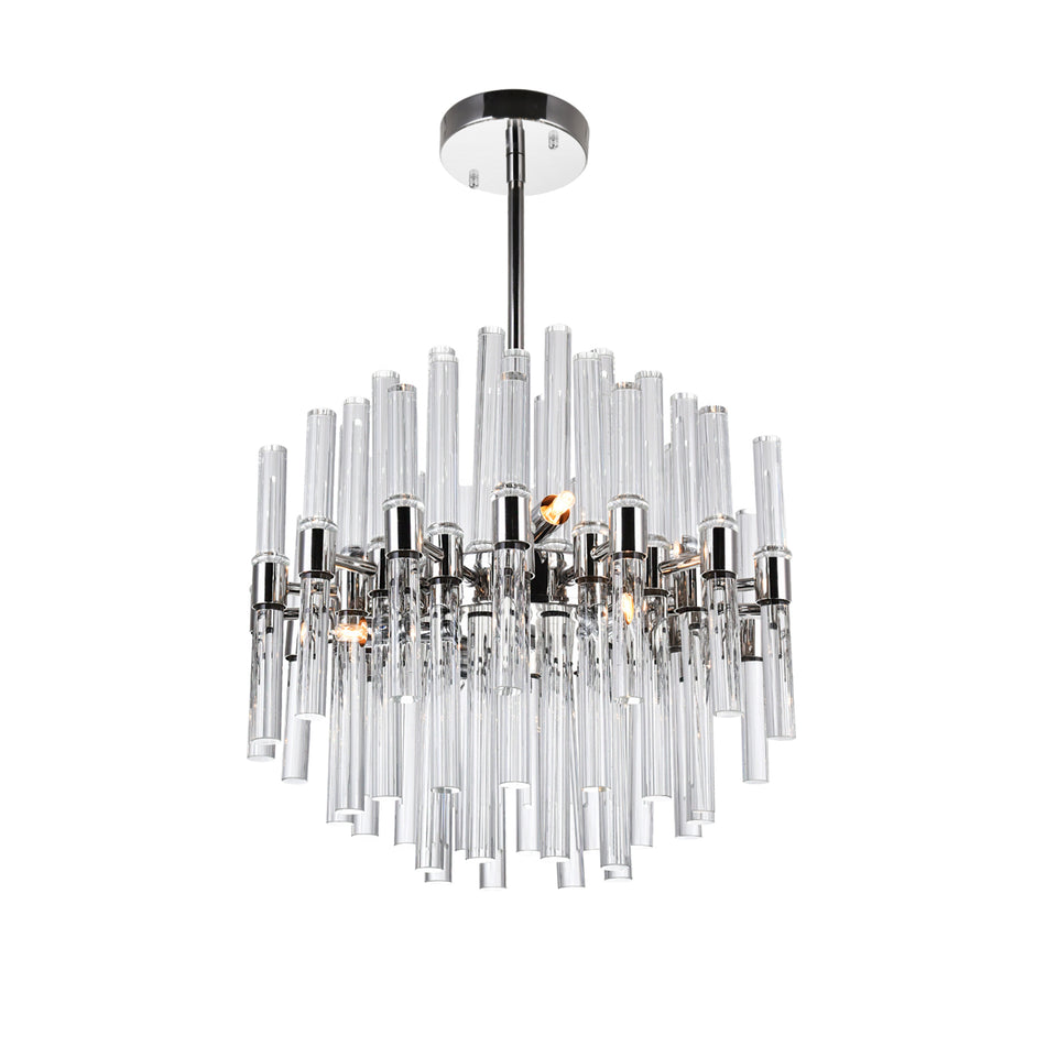 Miroir 8 Light 16in Polished Nickel Chandelier