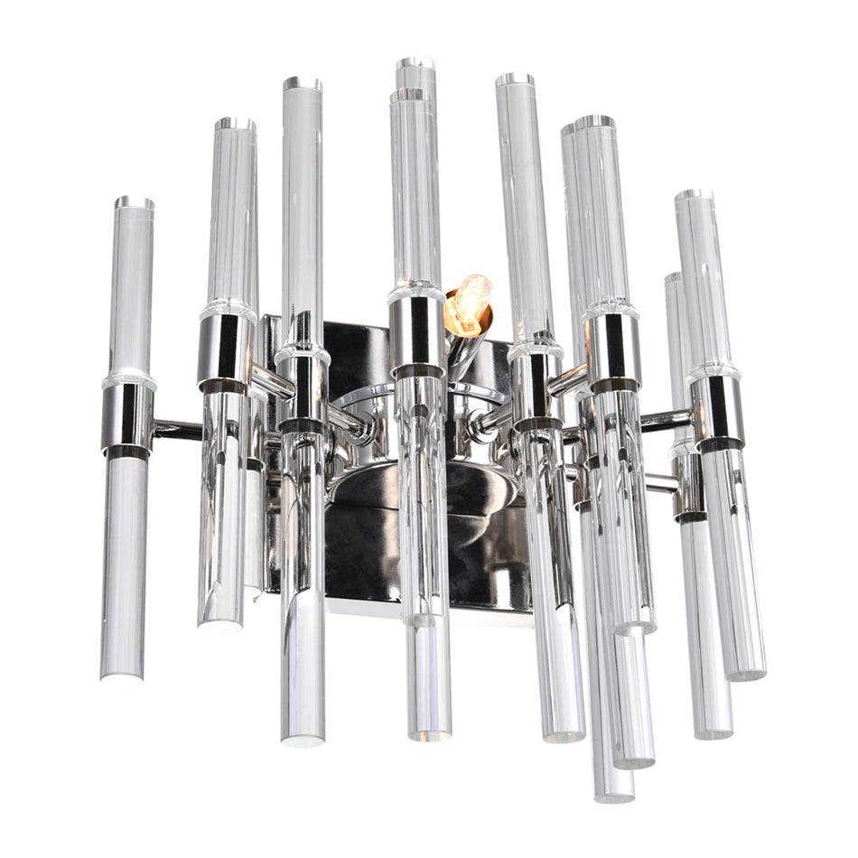 Miroir 2 Light 18in Polished Nickel Wall Light by CWI