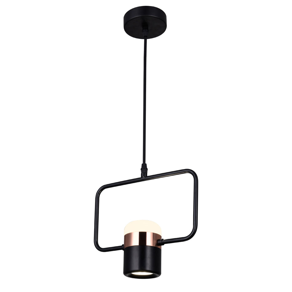 Moxie LED Down Mini Pendant With Black Finish by CWI