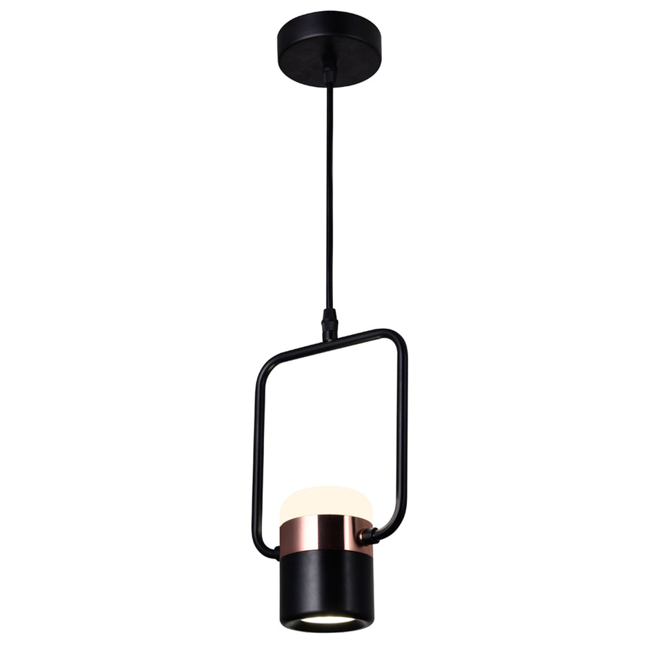 Moxie LED Down Mini Pendant With Black Finish by CWI
