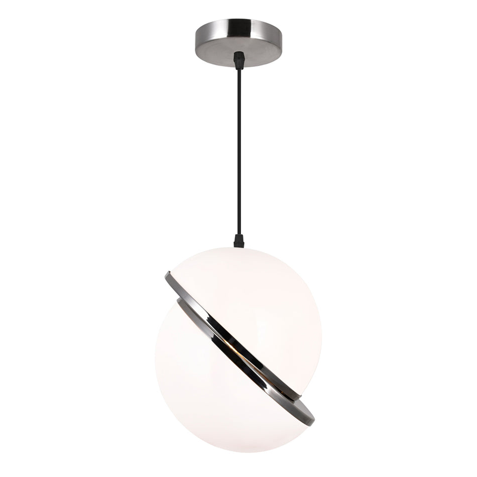 Gemini 1 Light Mini Pendant With Polished Nickel Finish