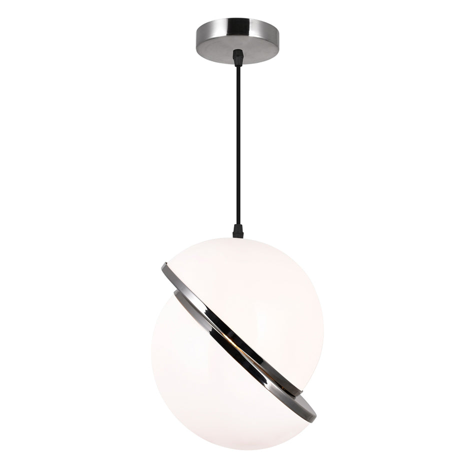 Gemini 1 Light Pendant With Polished Nickel Finish