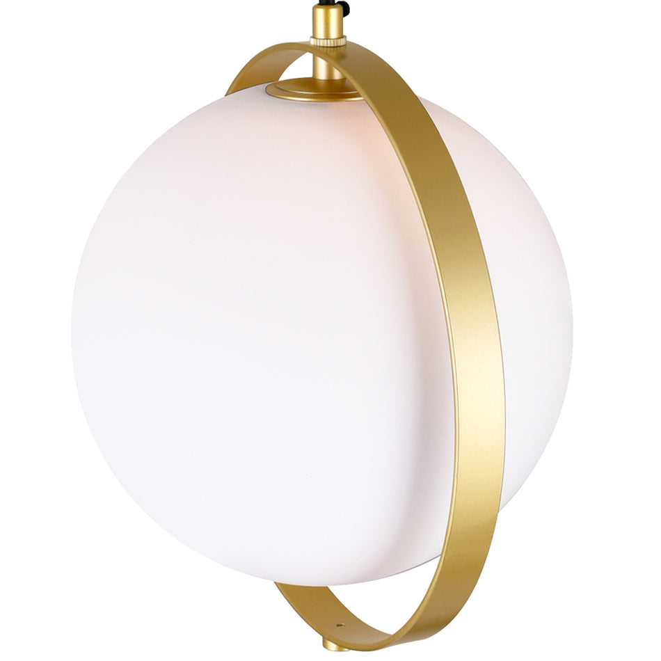 Da Vinci 1 Light 10in Brass Mini Pendant by CWI