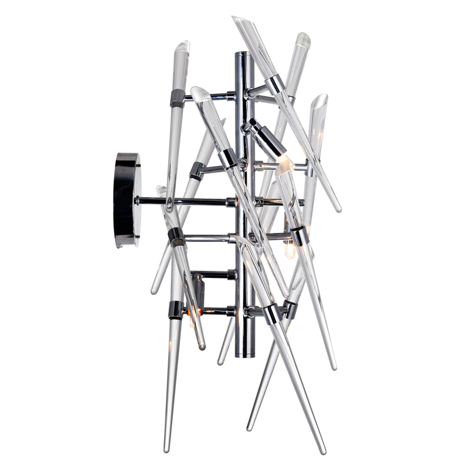 Icicle 3 Light 11in Chrome Wall Light by CWI