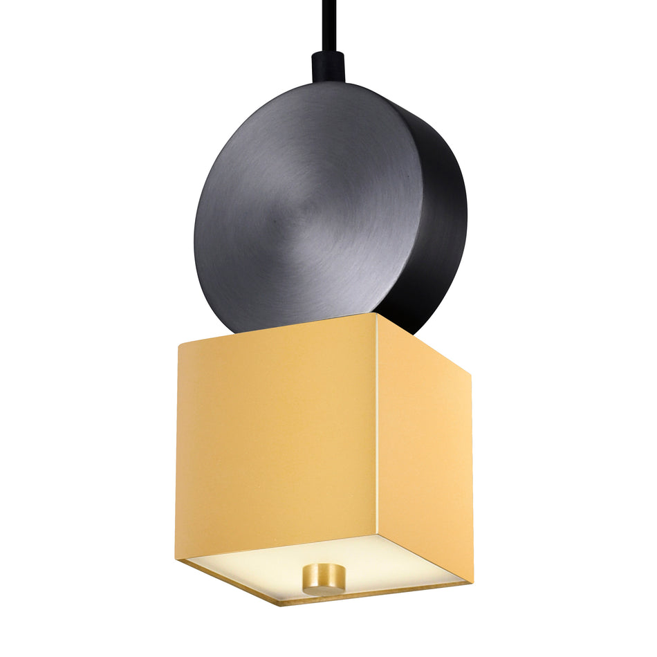 Saleen LED Mini Pendant With Sun Gold & Black Finish by CWI
