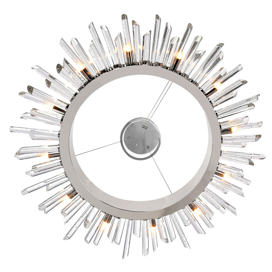 Thorns 12 Light Chandelier With Polished Nickel Finish by CWI