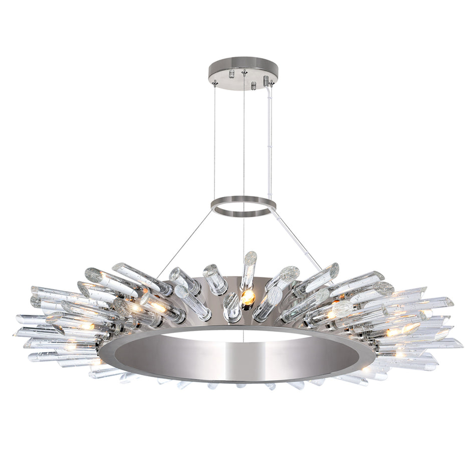 Thorns 12 Light Chandelier With Polished Nickel Finish