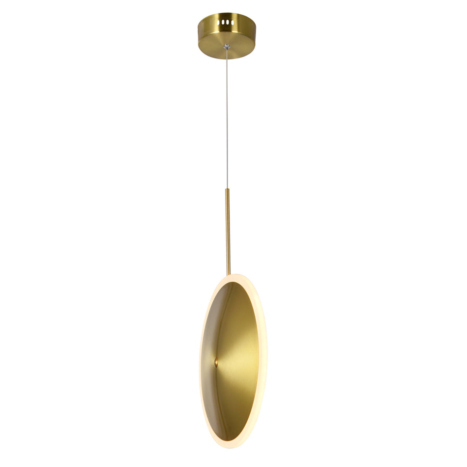 Ovni LED Mini Pendant With Brass Finish by CWI