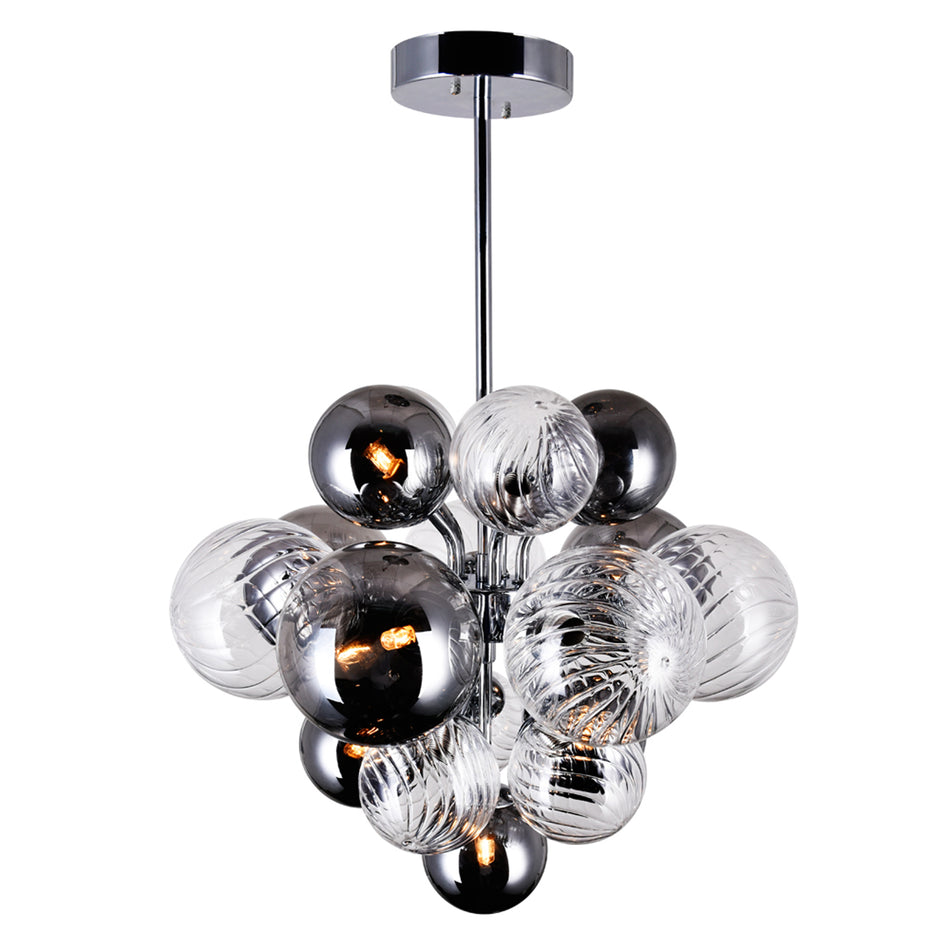 Pallocino 8 Light 16in Chrome Chandelier by CWI