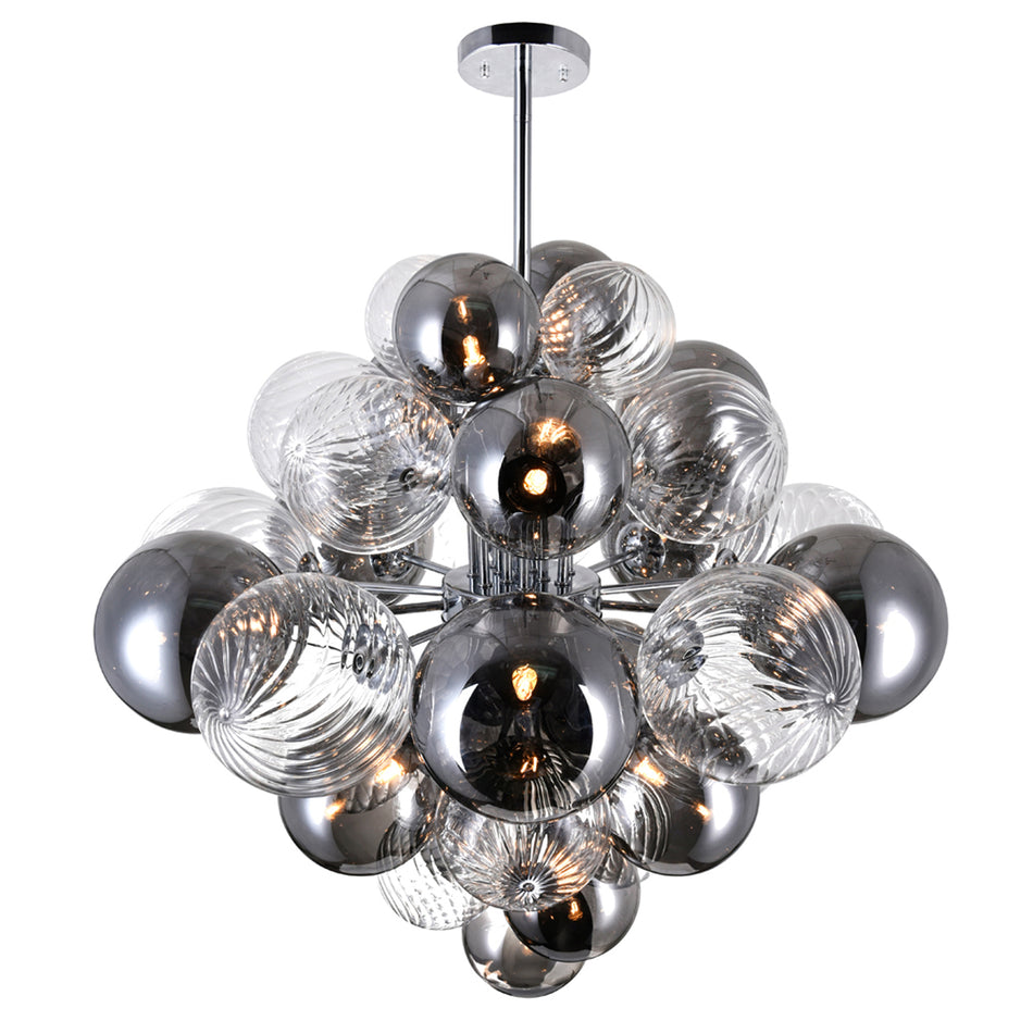 Pallocino 15 Light 25in Chrome Chandelier by CWI