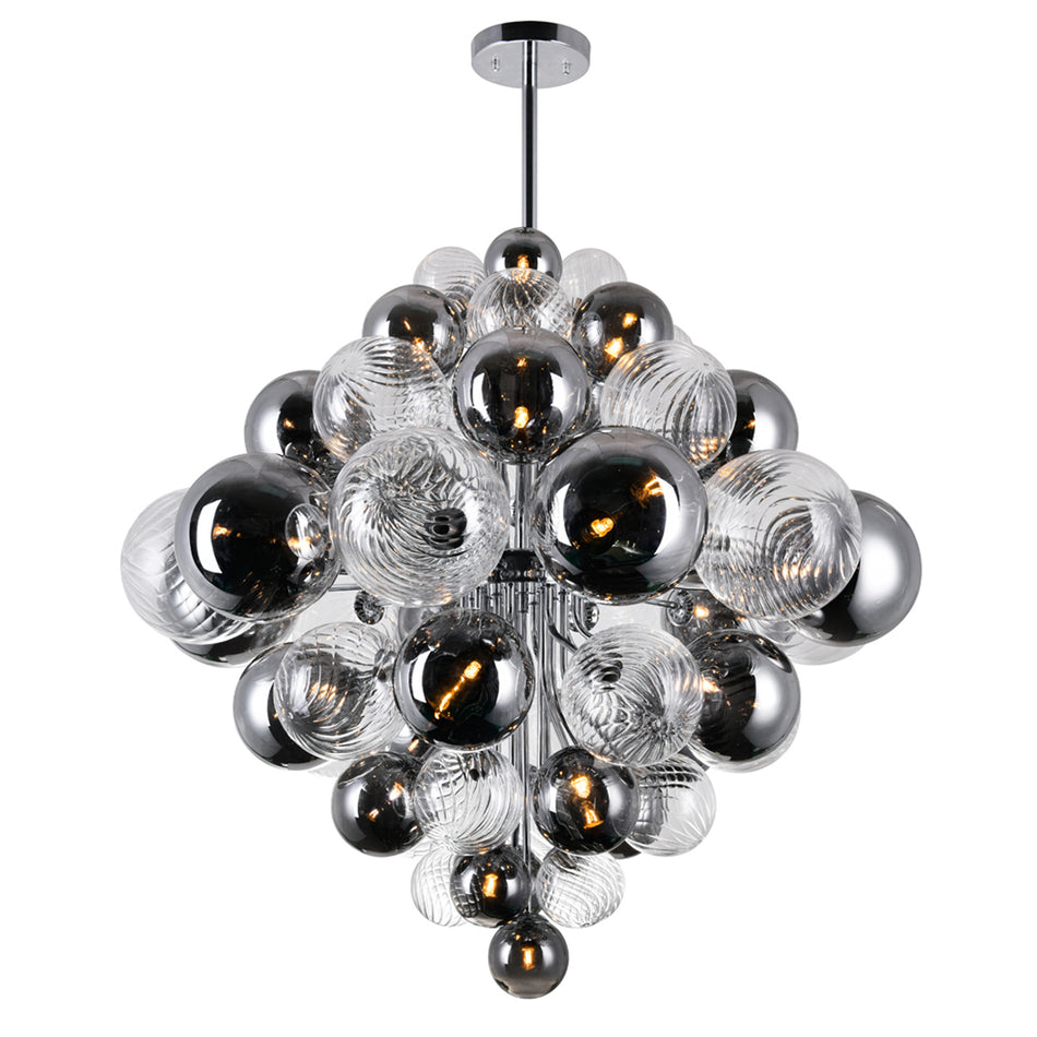 Pallocino 27 Light 36in Chrome Chandelier