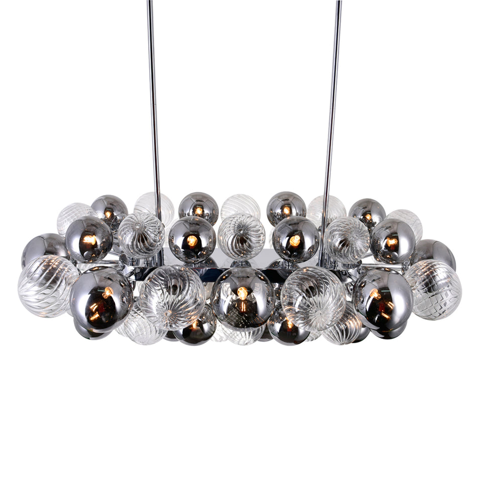 Pallocino 27 Light 39in Chrome Chandelier by CWI