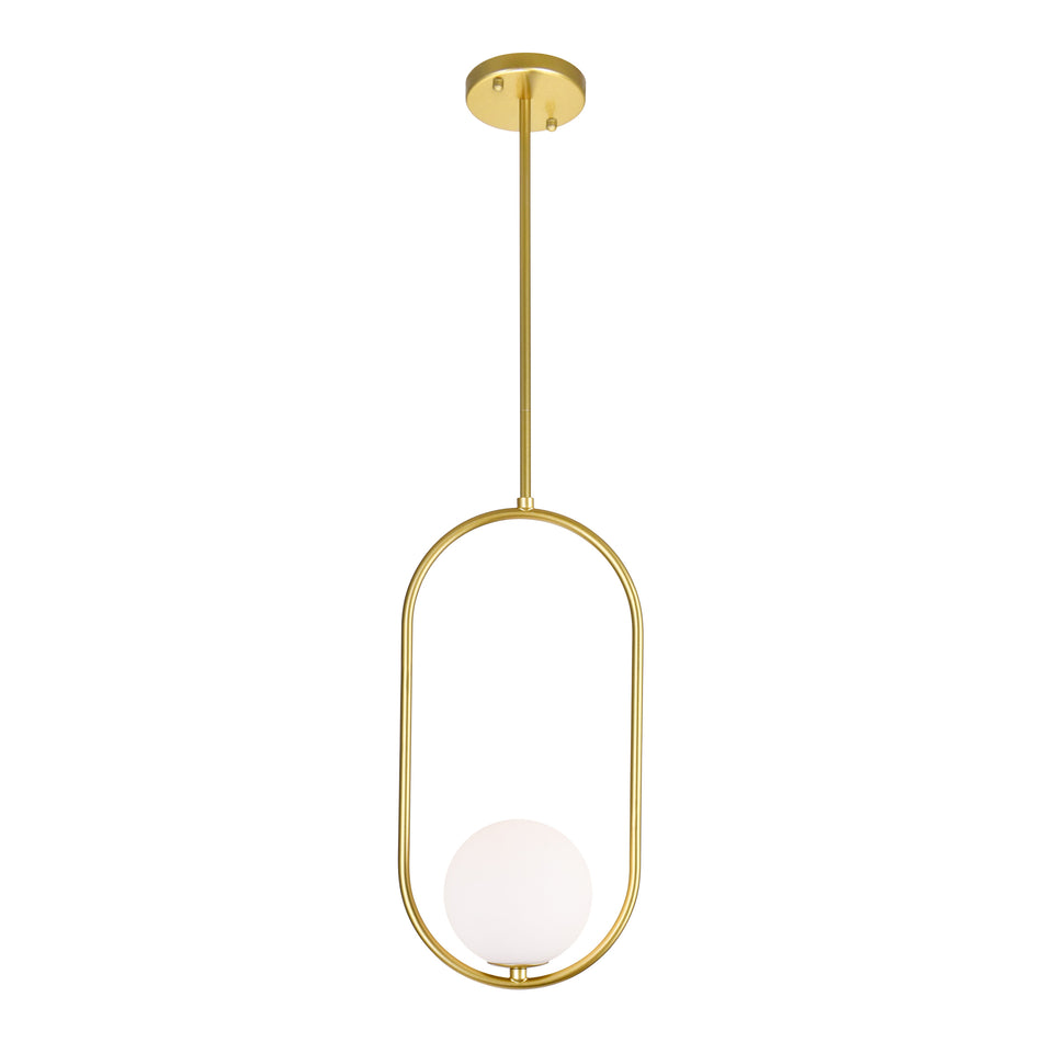 Celeste 1 Light 8in Medallion Gold Mini Pendant
