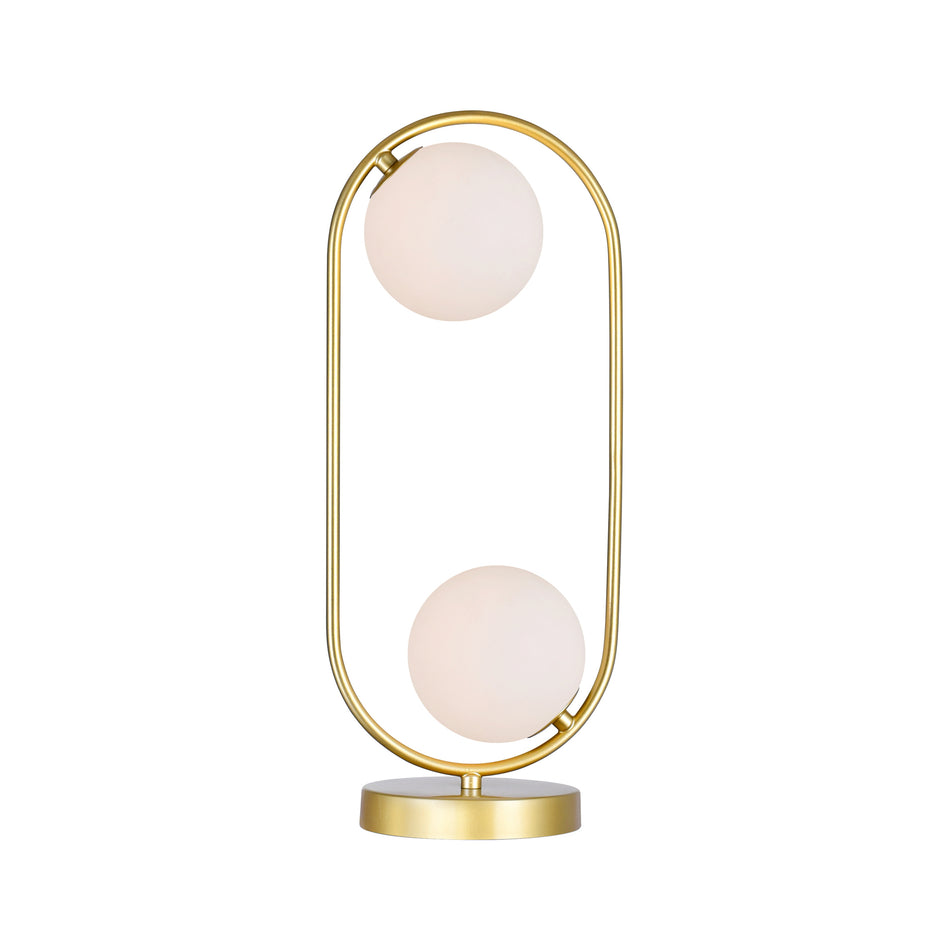 Celeste 2 Light Medallion Gold Lamp