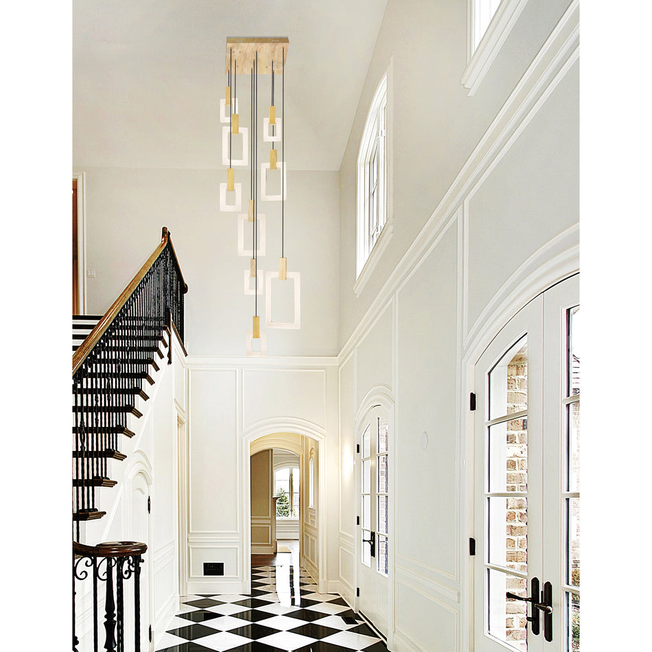 Anello LED Pendant With White Oak Finish by CWI