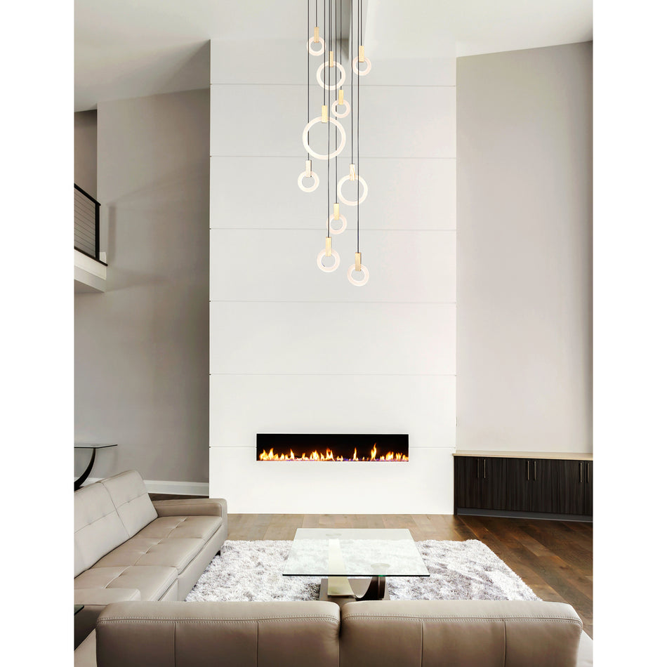 Anello LED Pendant With White Oak Finish by CWI