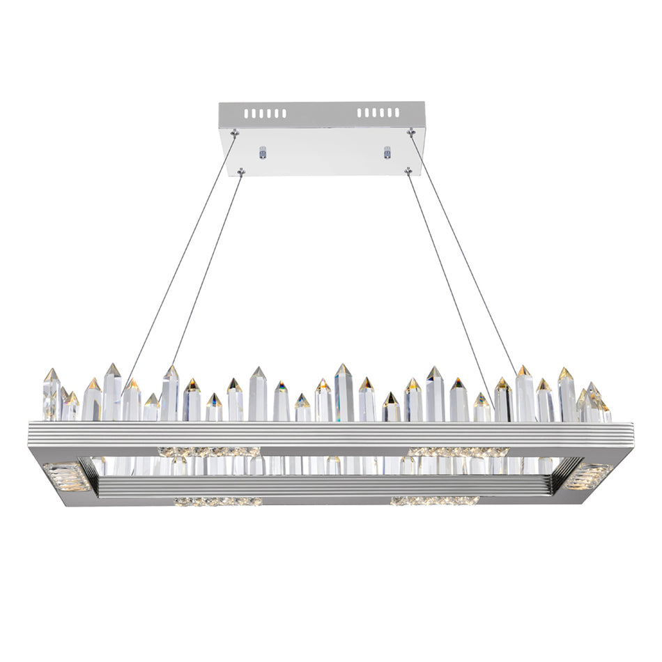 Agassiz LED Island/Pool Table Chandelier With Polished Nickel Finish by CWI
