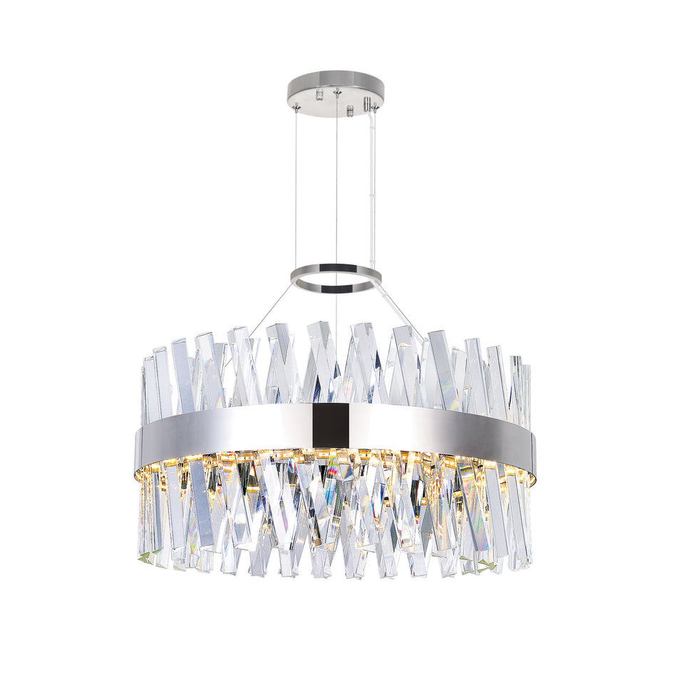 Glace Integrated LED 24in Chrome Chandelier