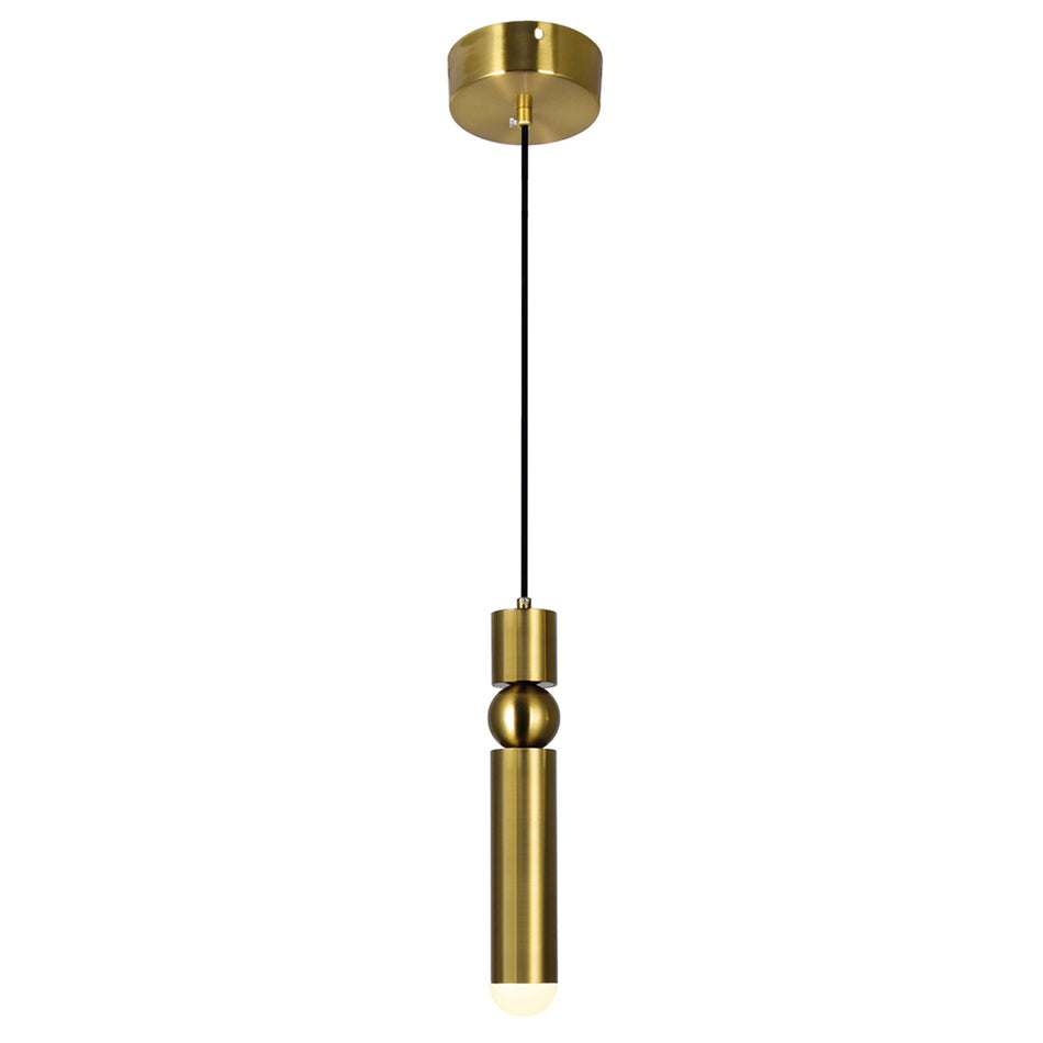Chime LED Mini Pendant With Brass Finish