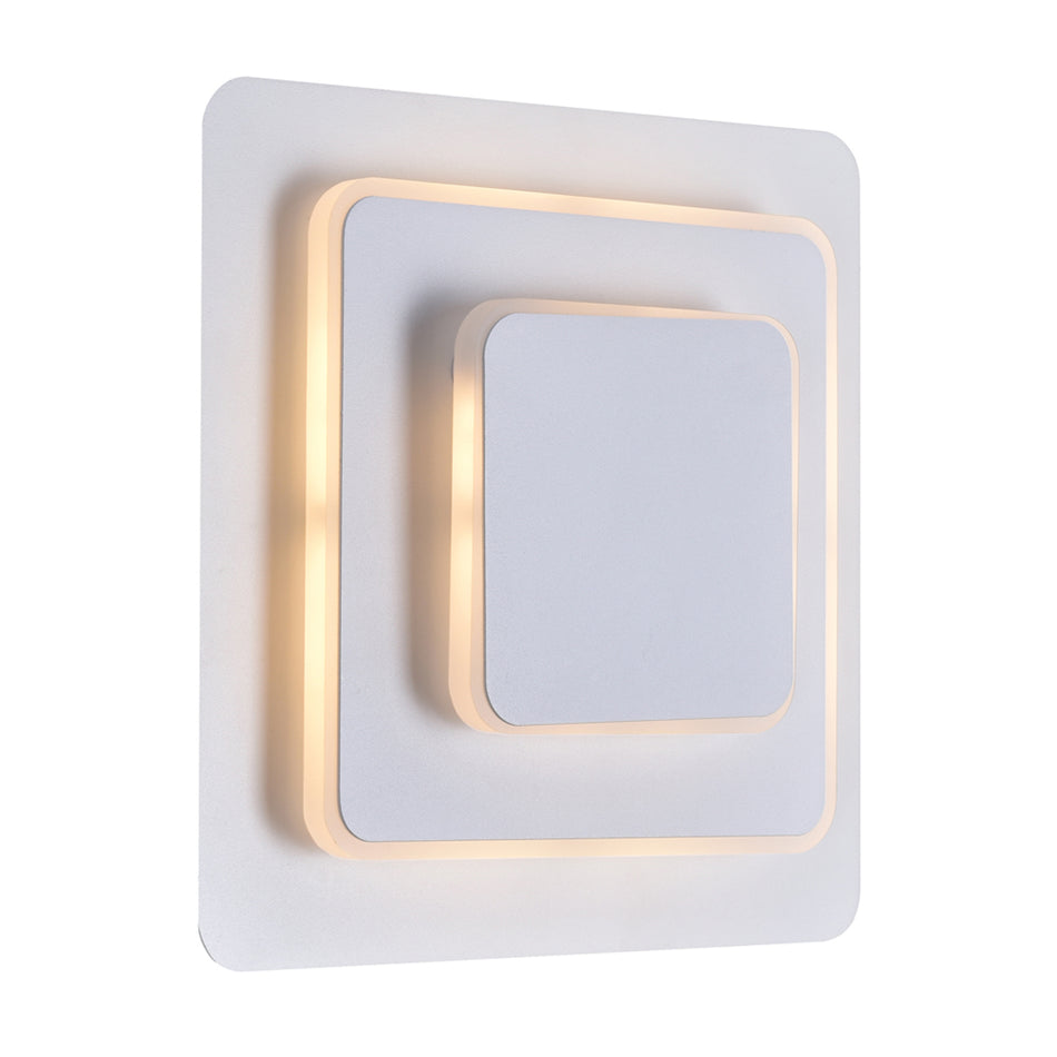 Private I Integrated LED Square Matte White Wall Sconce