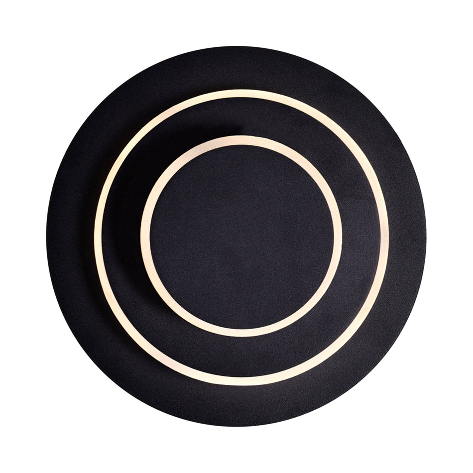 Private I Integrated LED Round Matte Black Wall Sconce by CWI