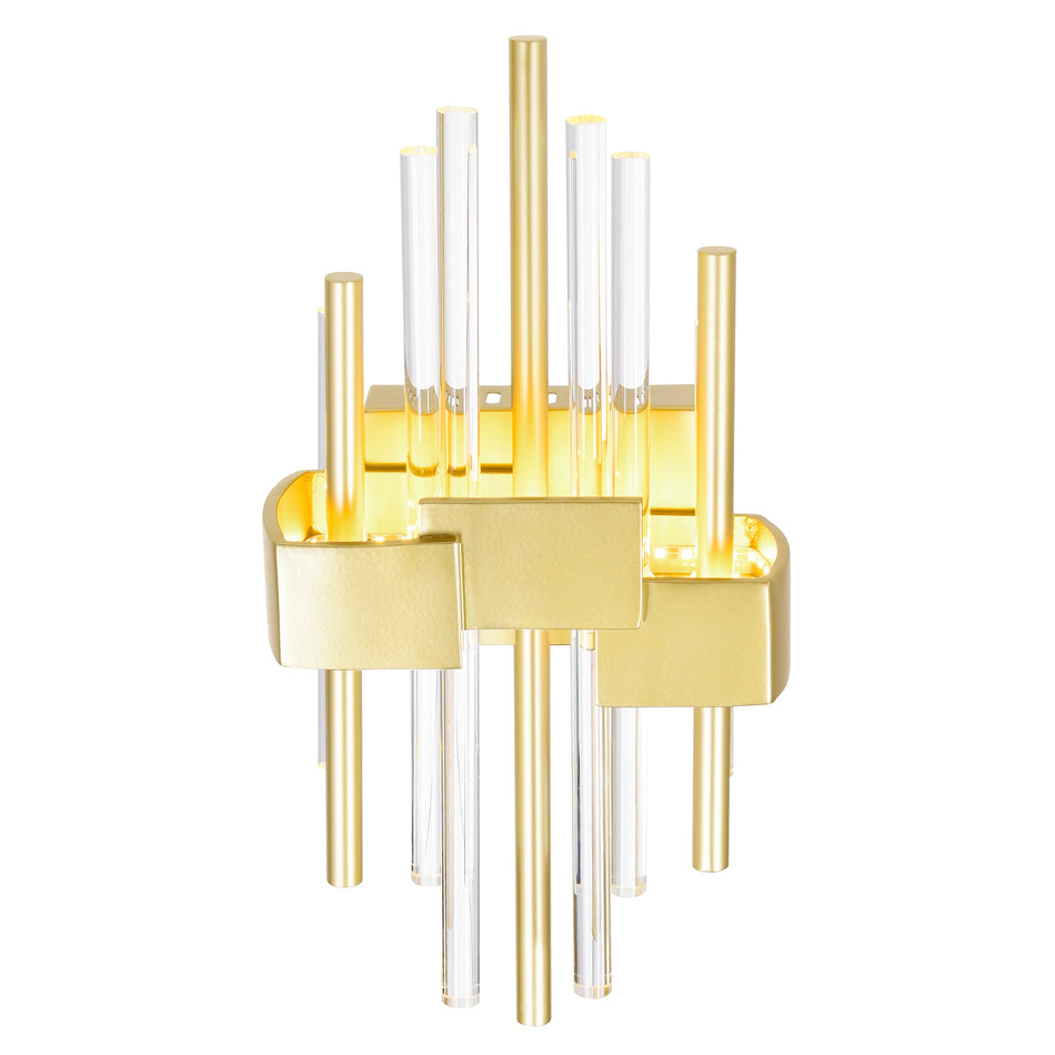 Millipede Integrated LED Satin Gold Wall Sconce by CWI