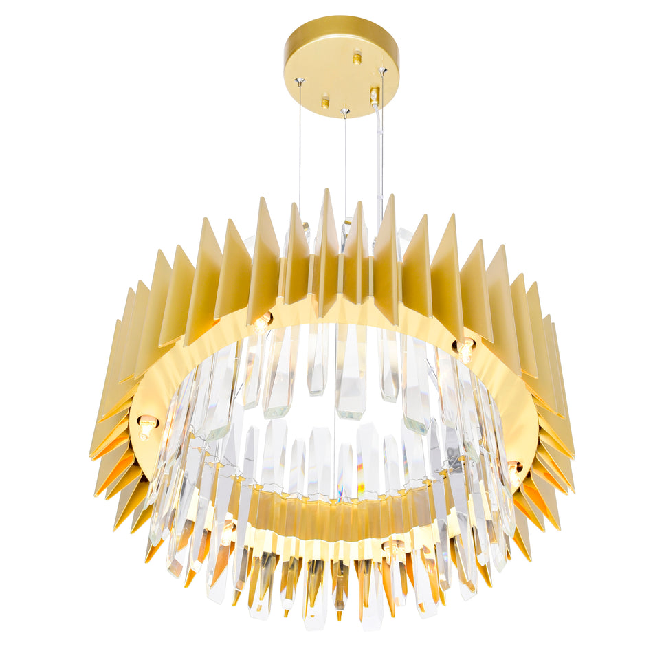 Cityscape 12 Light 20in Satin Gold Chandelier by CWI