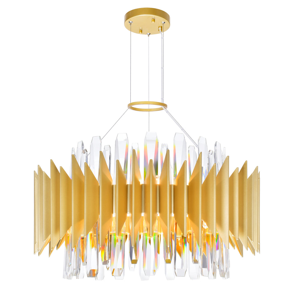 Cityscape 12 Light 20in Satin Gold Chandelier
