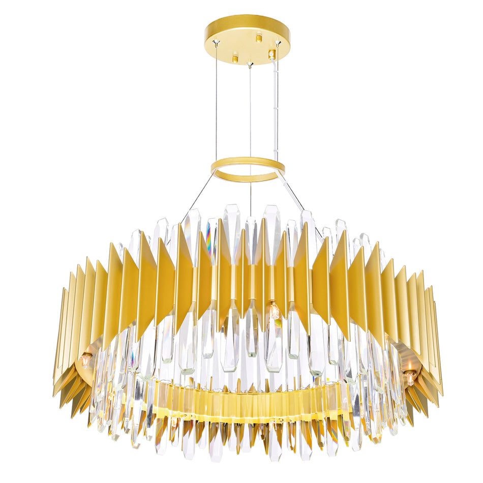 Cityscape 18 Light 28in Satin Gold Chandelier by CWI