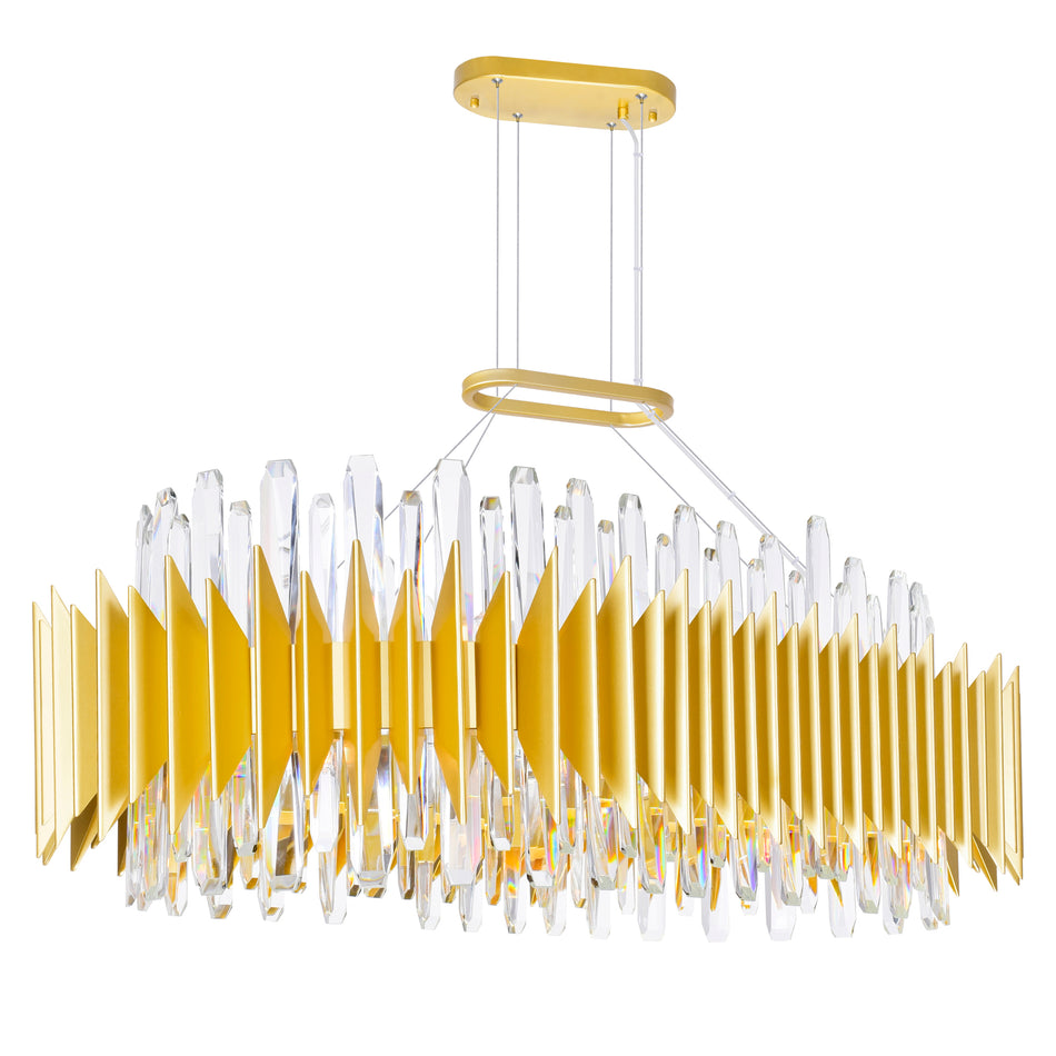 Cityscape 20 Light 39in Satin Gold Chandelier by CWI