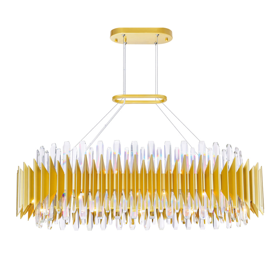 Cityscape 20 Light 39in Satin Gold Chandelier