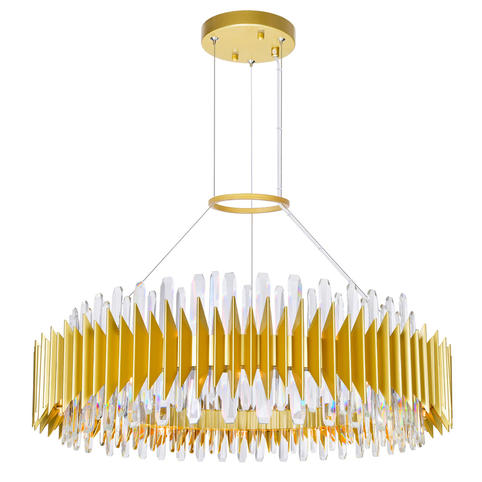 Cityscape 24 Light 39in Satin Gold Chandelier