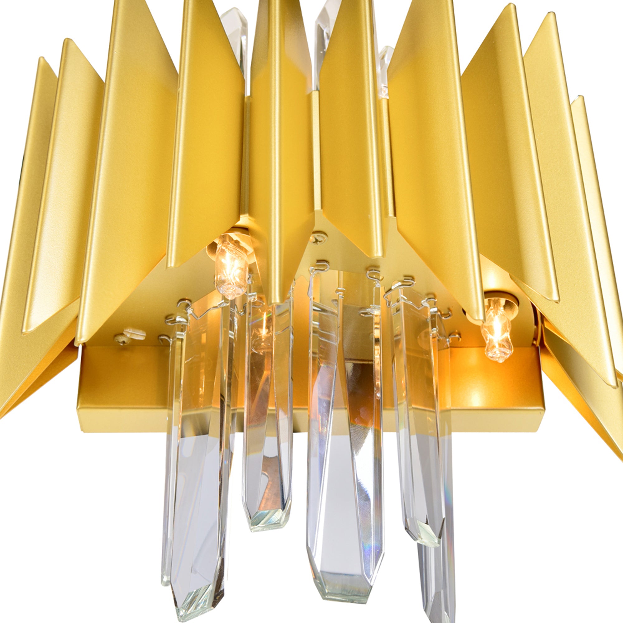 Cityscape 5 Light 13in Satin Gold Wall Sconce by CWI