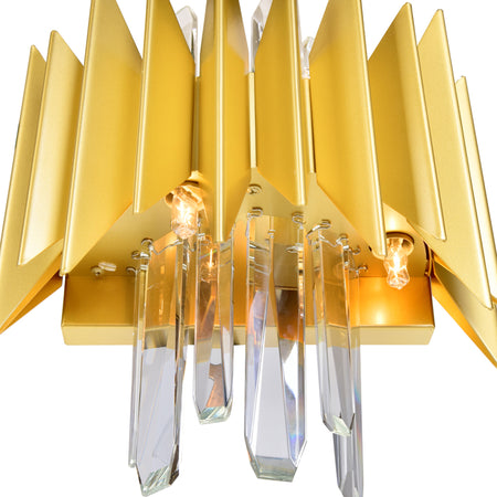 Cityscape 5 Light 13in Satin Gold Wall Sconce by CWI