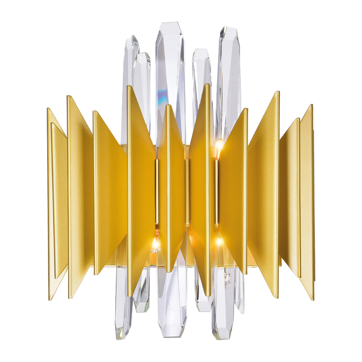 Cityscape 5 Light 13in Satin Gold Wall Sconce by CWI
