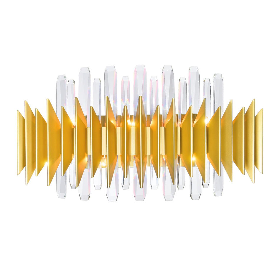 Cityscape 7 Light 24in Satin Gold Wall Sconce