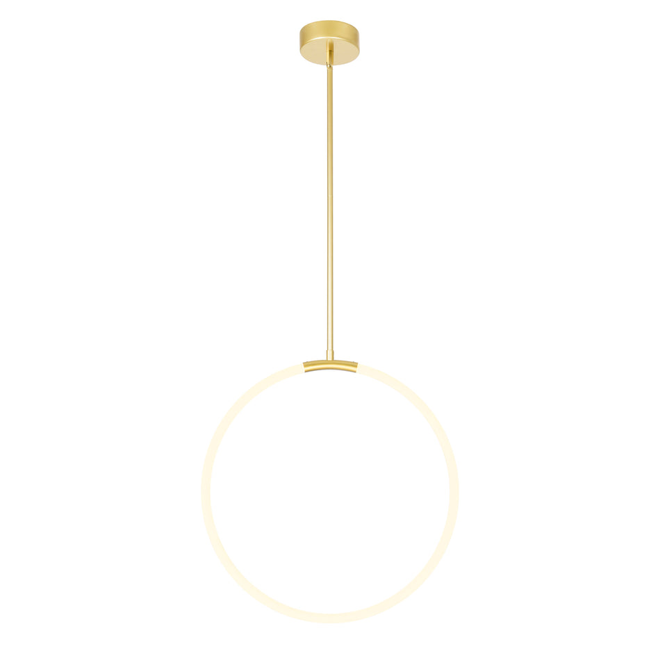 Hoops Integrated LED 24in Satin Gold Chandelier