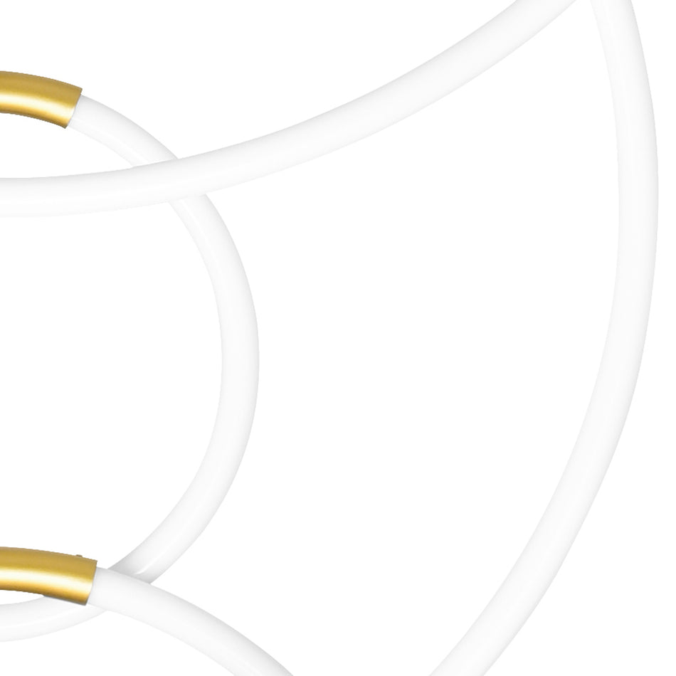 Hoops Integrated LED 35in 6 Ring Satin Gold Chandelier by CWI