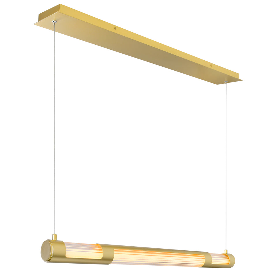 Neva Integrated LED 36in Satin Gold Chandelier