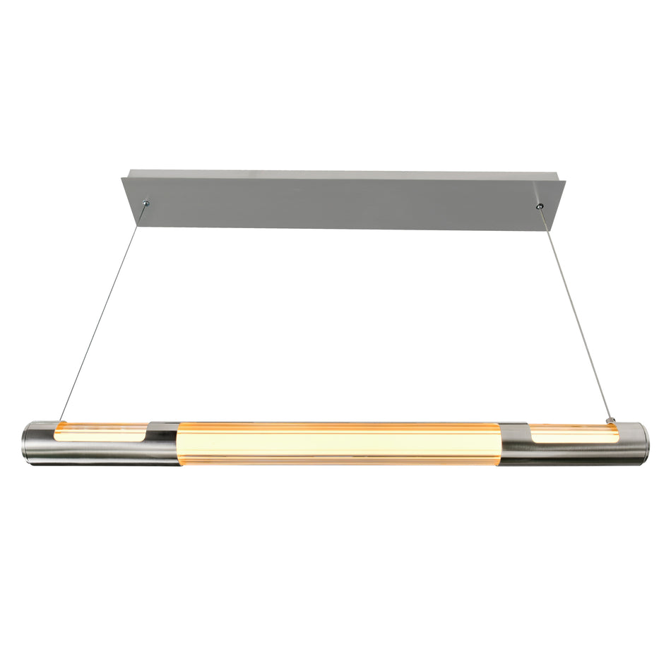 Neva Integrated LED 36in Satin Nickel Chandelier by CWI