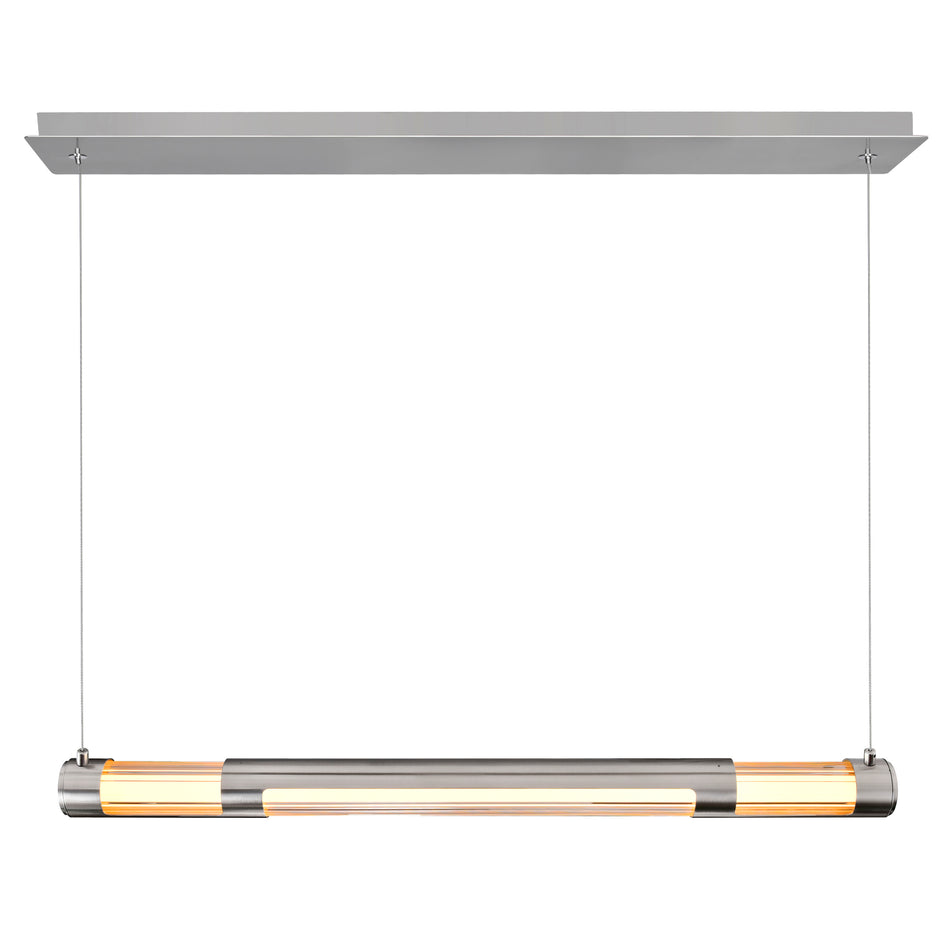 Neva Integrated LED 36in Satin Nickel Chandelier