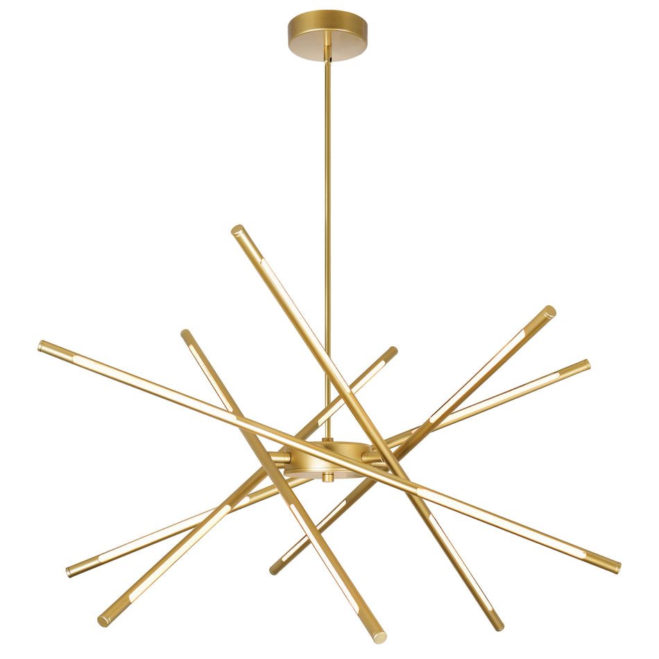 Oskil Integrated LED 31in Satin Gold Chandelier