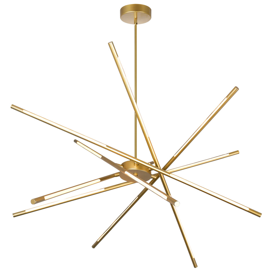 Oskil Integrated LED 43in Satin Gold Chandelier by CWI