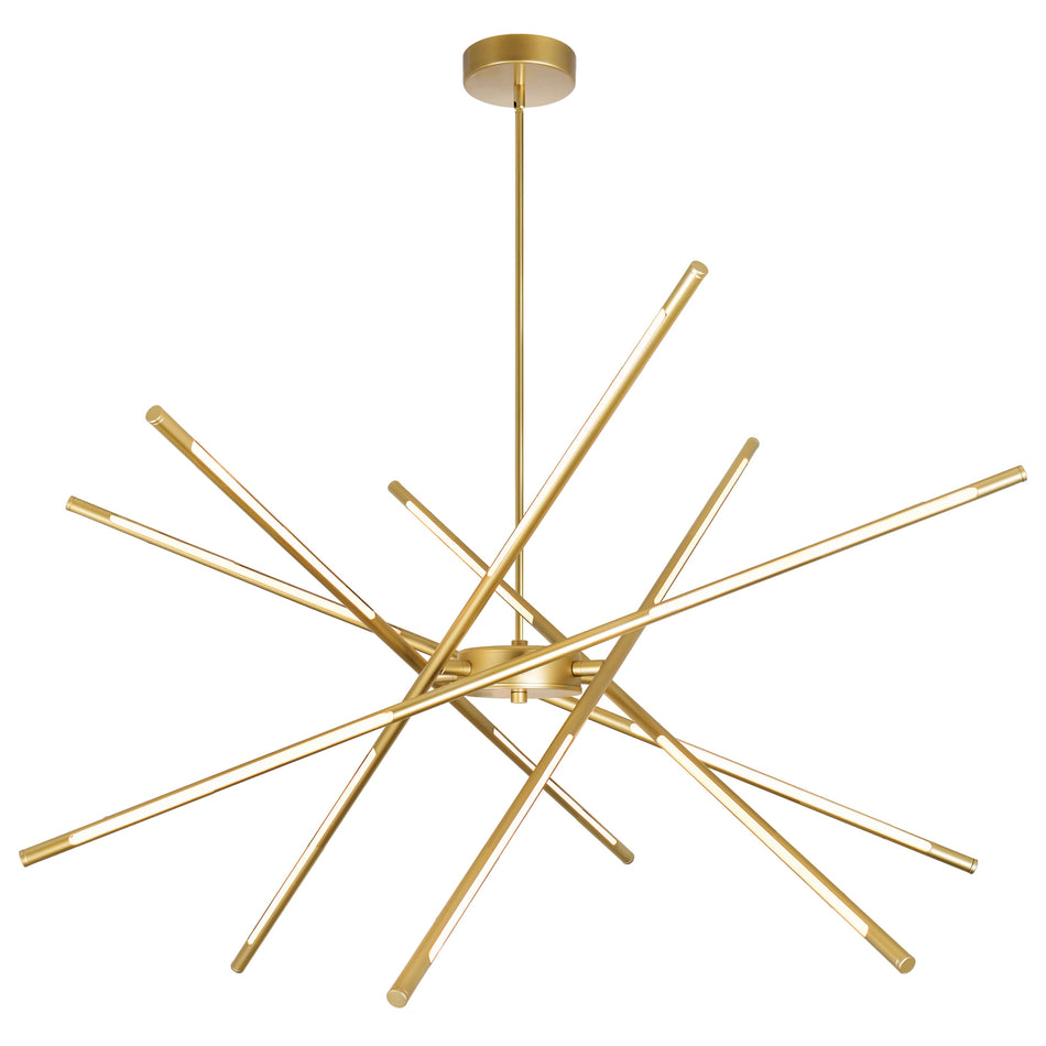 Oskil Integrated LED 43in Satin Gold Chandelier