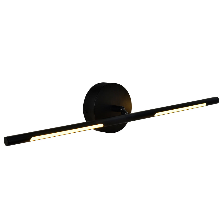 Oskil Integrated LED 24in Black Vanity Light